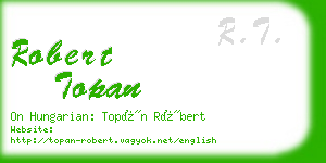 robert topan business card